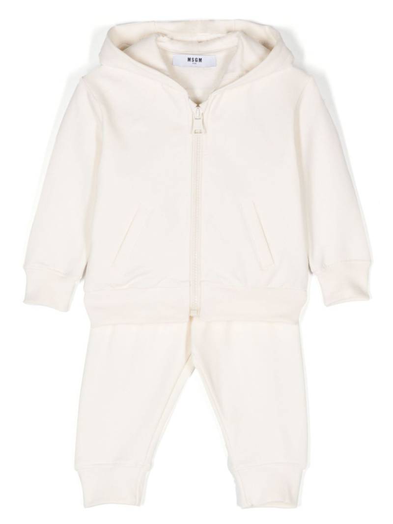 MSGM Kids logo-print tracksuit set - Neutrals von MSGM Kids