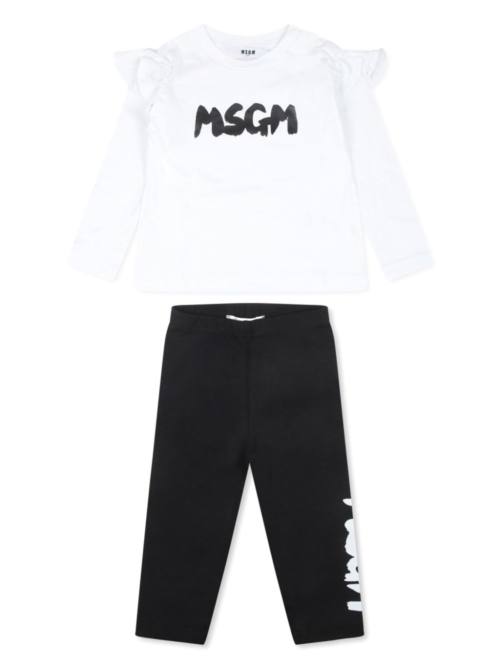 MSGM Kids logo-print trouser set - White von MSGM Kids