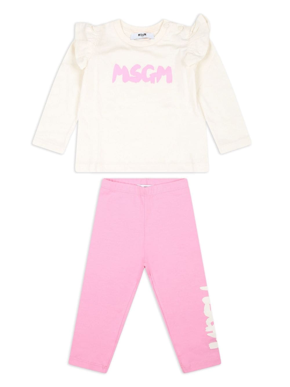 MSGM Kids logo-print trouser set - White von MSGM Kids