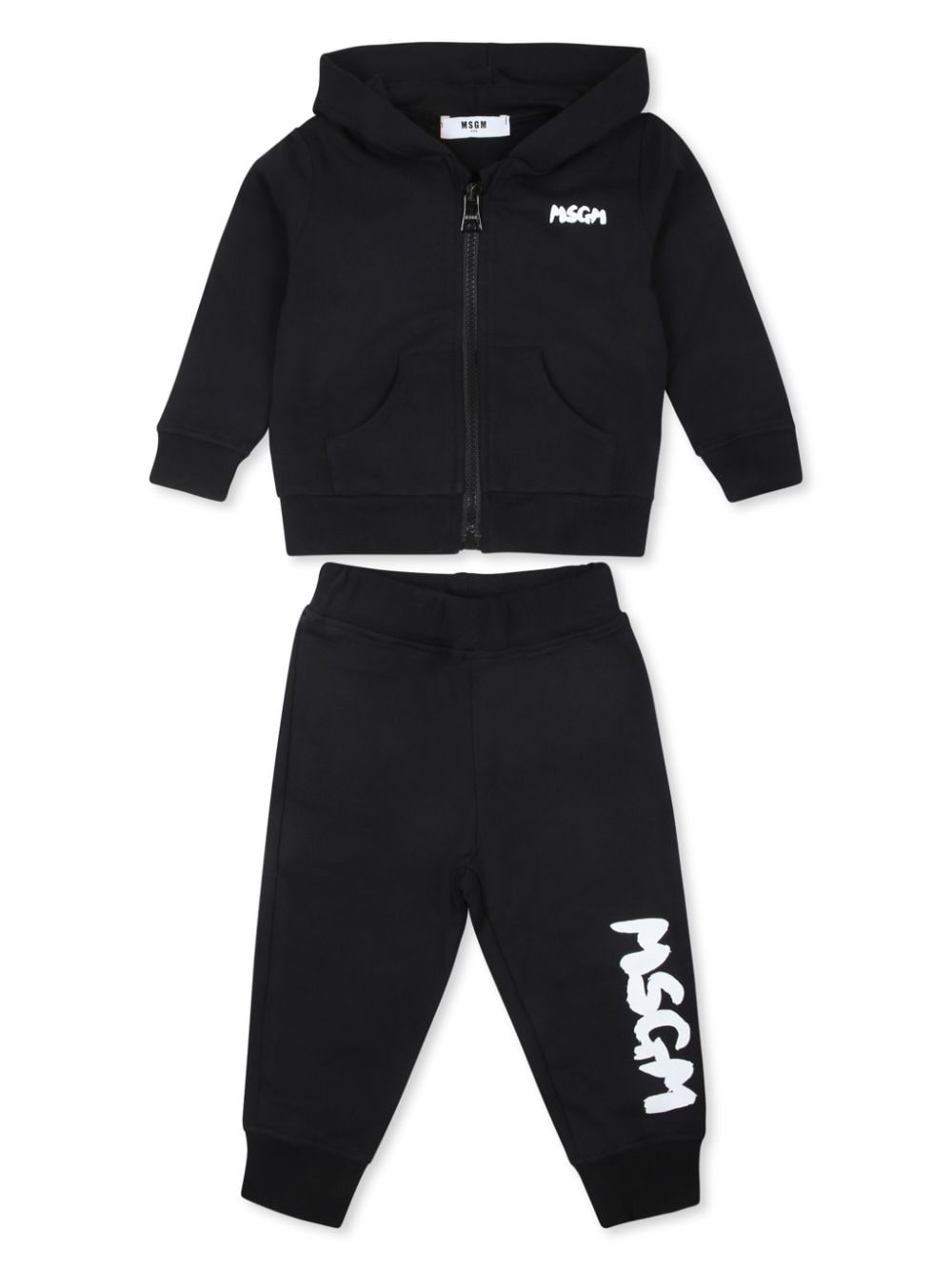 MSGM Kids logo-printed tracksuit set - Black von MSGM Kids