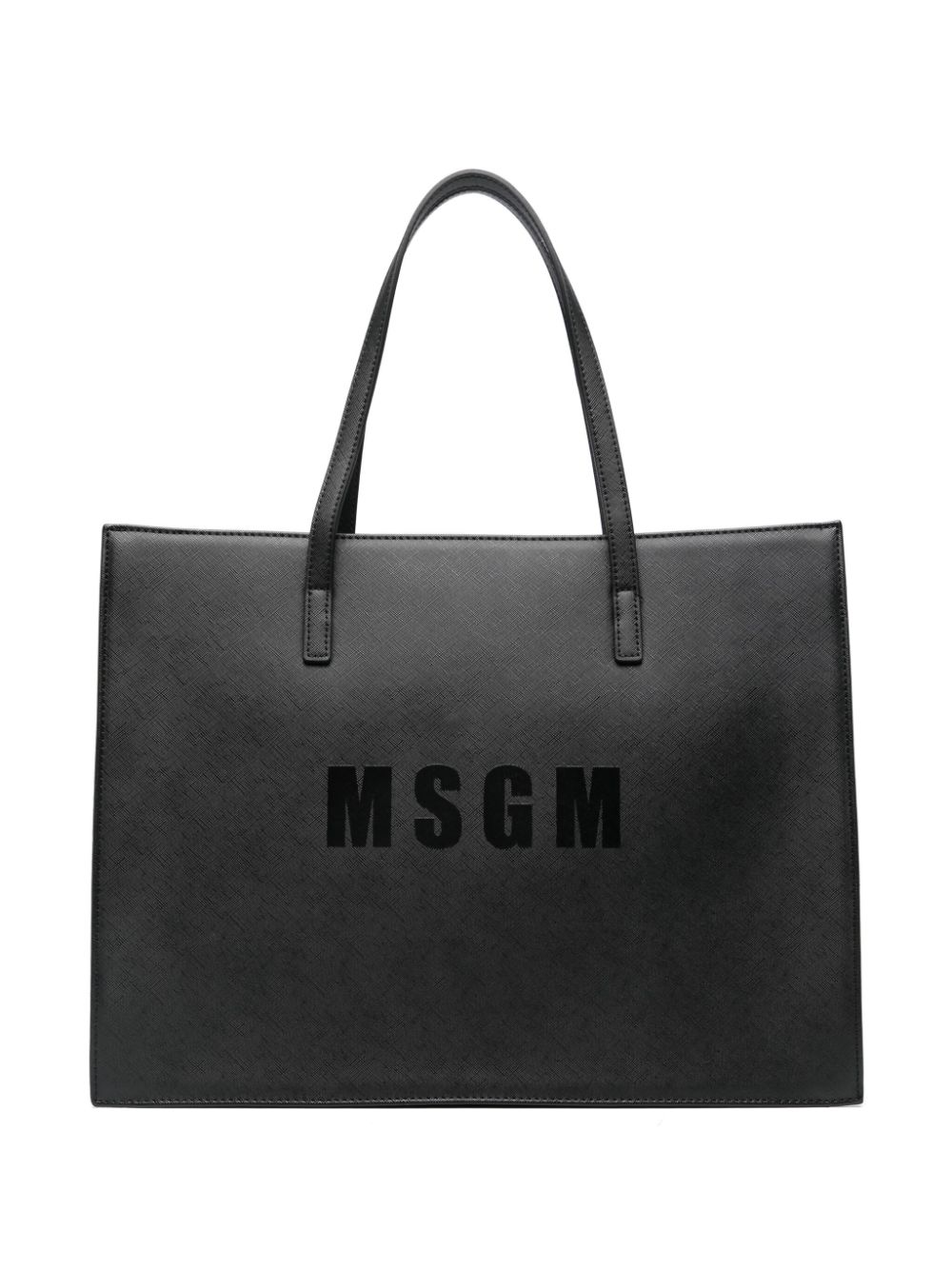 MSGM Kids logo-stamp tote bag - Black von MSGM Kids