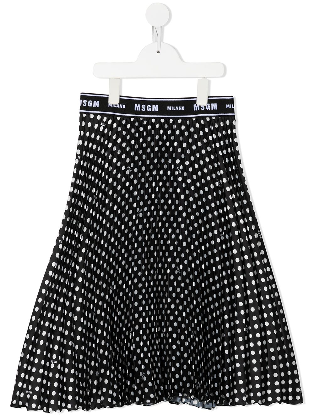 MSGM Kids polka-dot flared skirt - Black von MSGM Kids