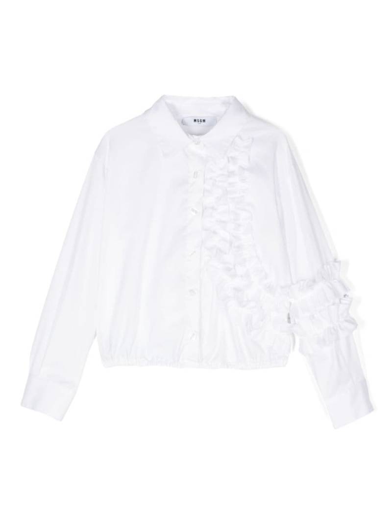 MSGM Kids poplin shirt - White von MSGM Kids