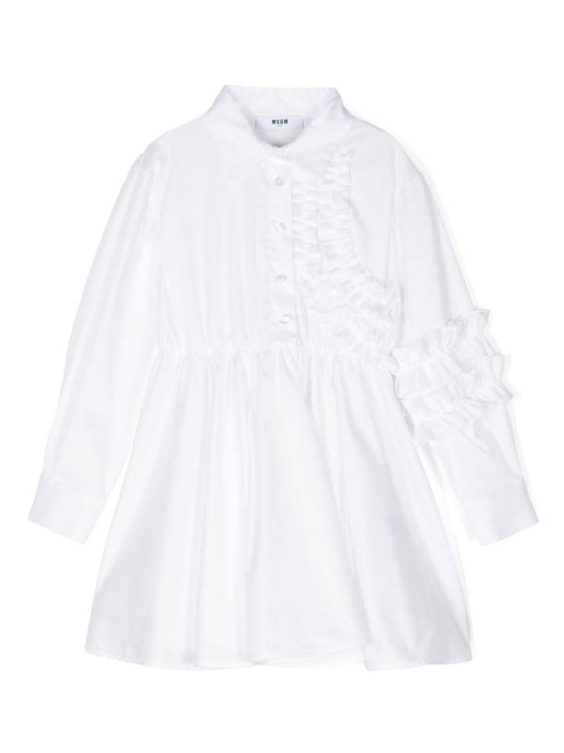 MSGM Kids poplin shirt dress - White von MSGM Kids