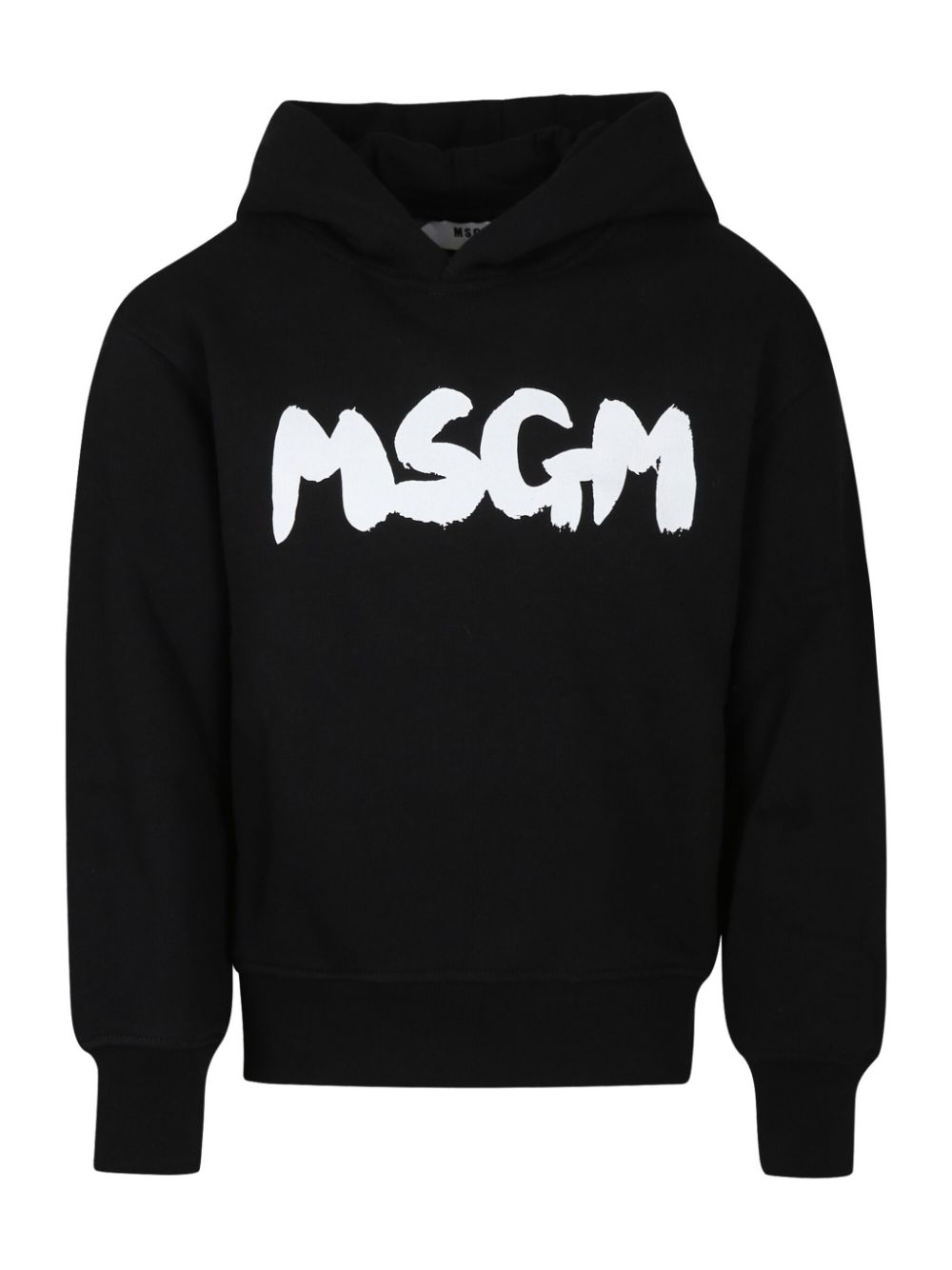 MSGM Kids print-at-chest hoodie - Black von MSGM Kids