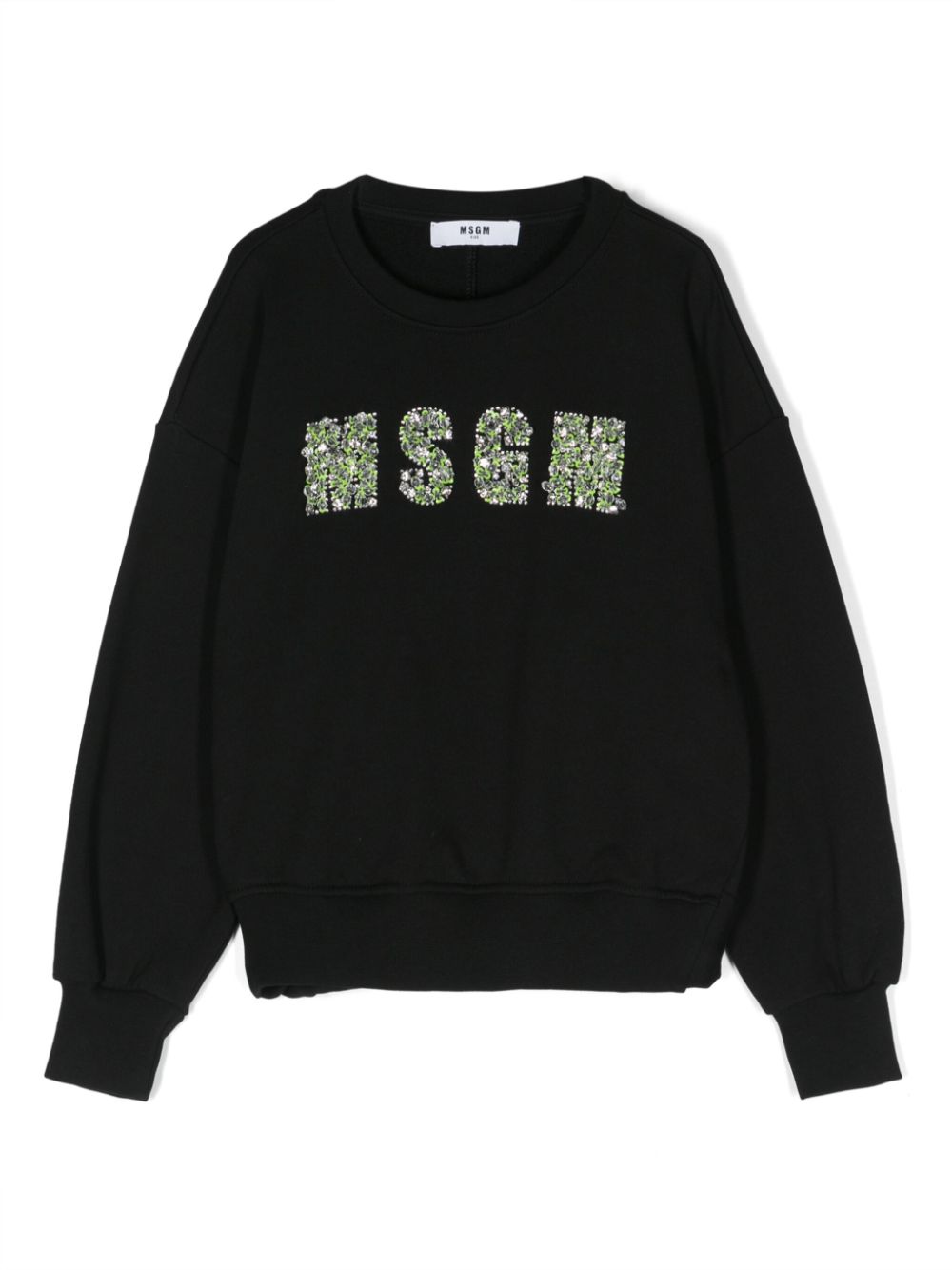 MSGM Kids rhinestone-embellished sweatshirt - Black von MSGM Kids