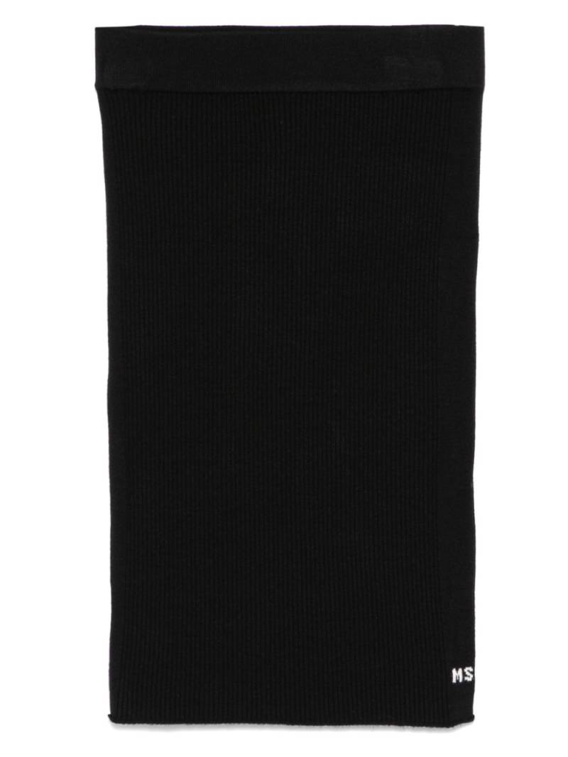 MSGM Kids ribbed-knit skirt - Black von MSGM Kids