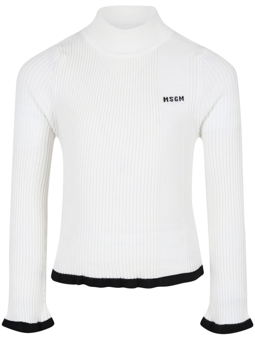 MSGM Kids ribbed sweater - White von MSGM Kids