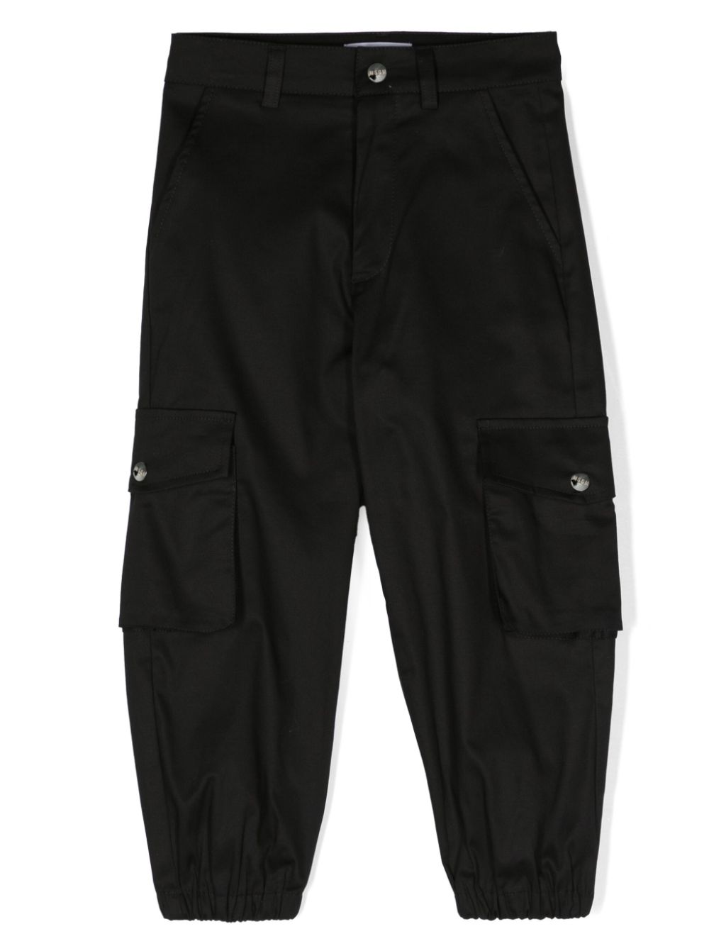 MSGM Kids stretch-cotton cargo trousers - Black von MSGM Kids