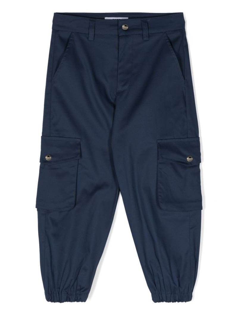 MSGM Kids stretch-cotton cargo trousers - Blue von MSGM Kids