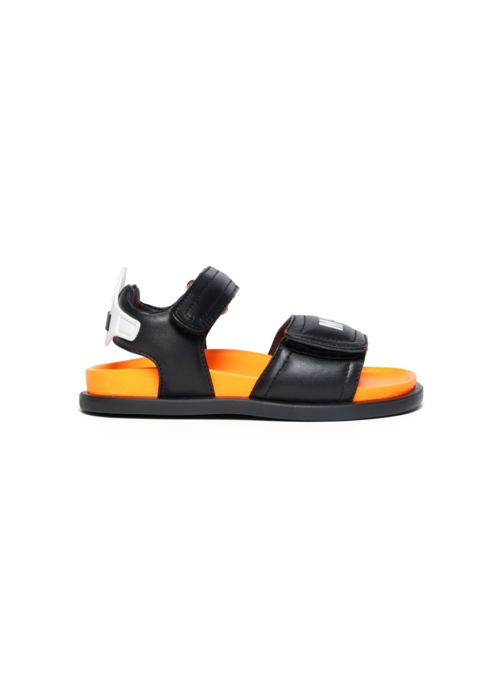 MSGM Kids touch-strap leather sandals - Black von MSGM Kids