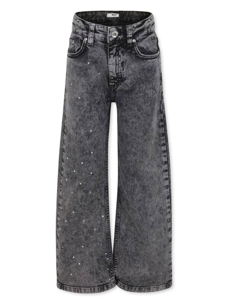 MSGM Kids wide-leg jeans - Grey von MSGM Kids