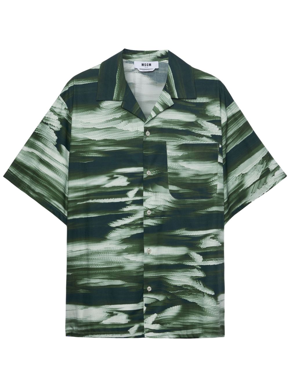 MSGM abstract-pattern shirt - Green von MSGM