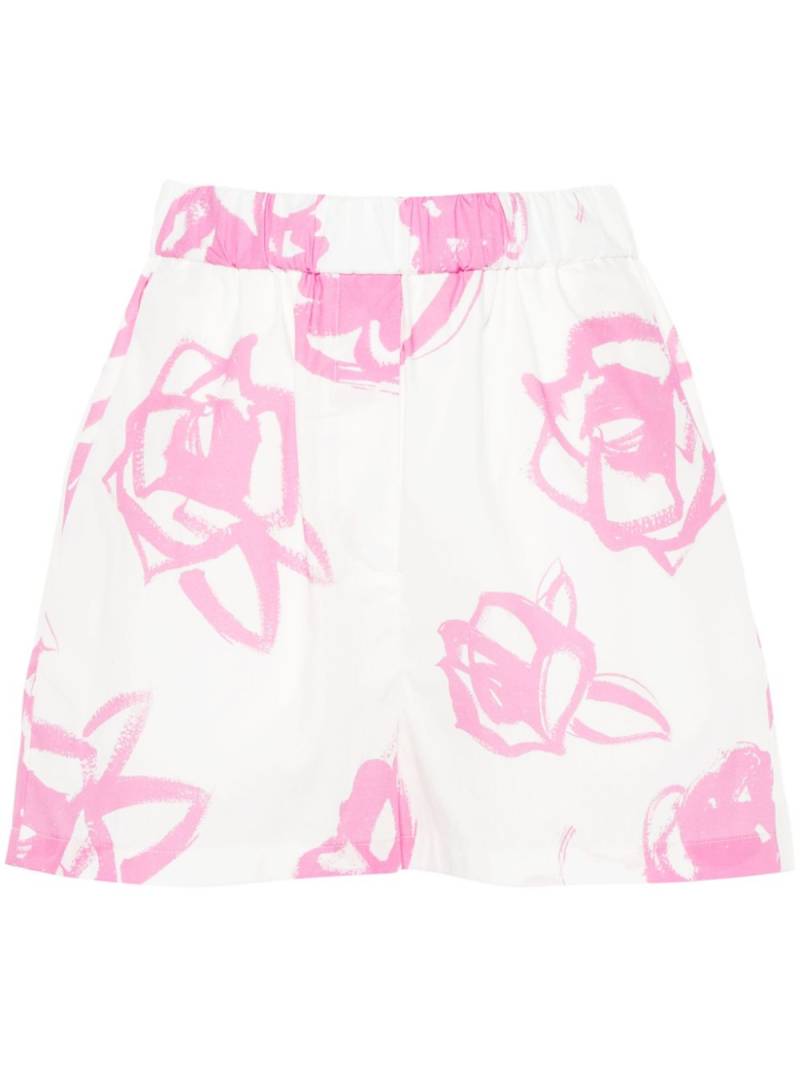 MSGM abstract-print cotton shorts - Pink von MSGM