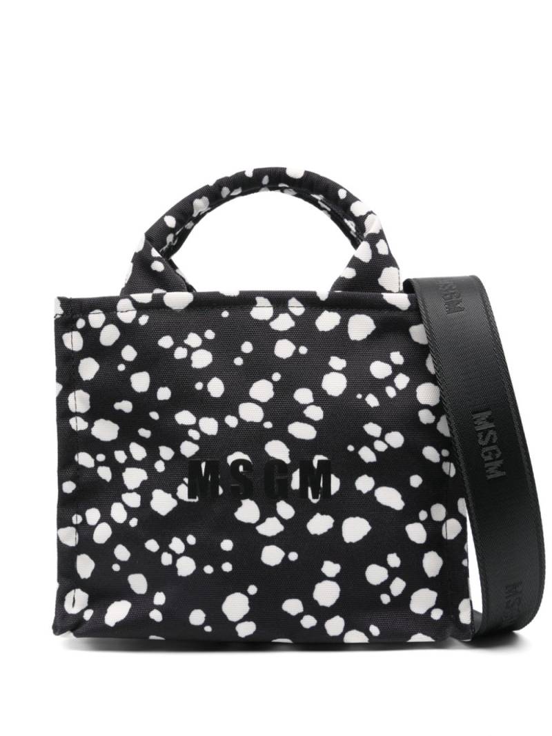 MSGM abstract-print tote bag - Black von MSGM