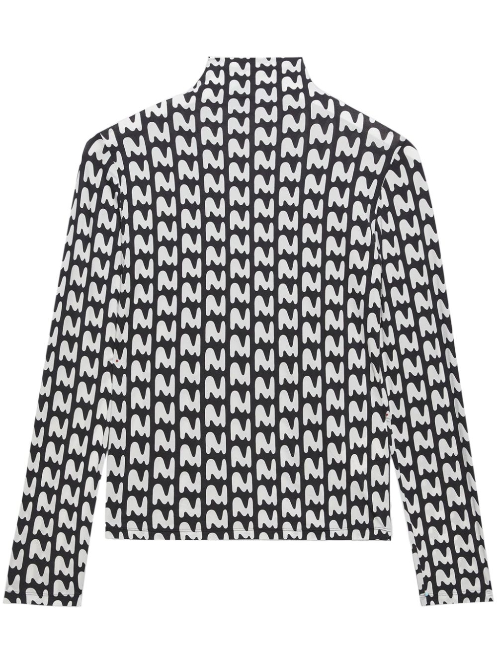 MSGM all-over logo-print blouse - Black von MSGM