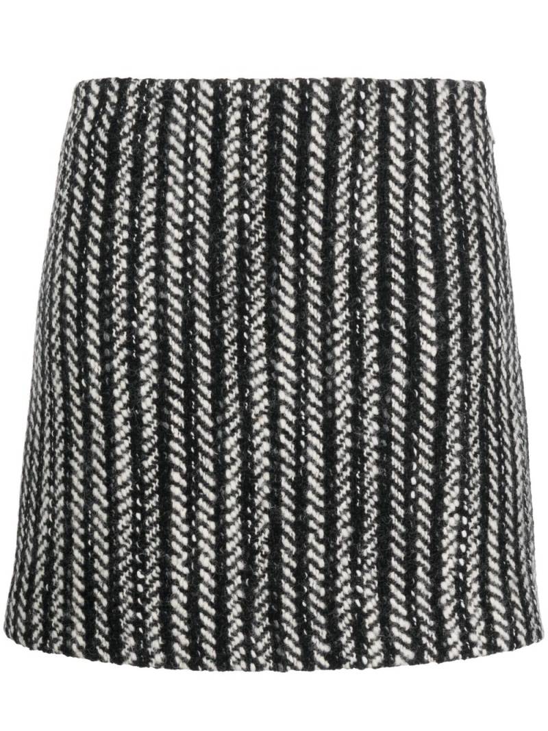 MSGM two-tone bouclé miniskirt - Black von MSGM