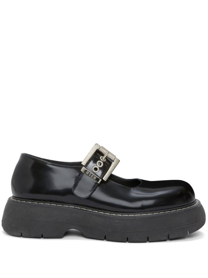 MSGM buckled leather loafers - Black von MSGM