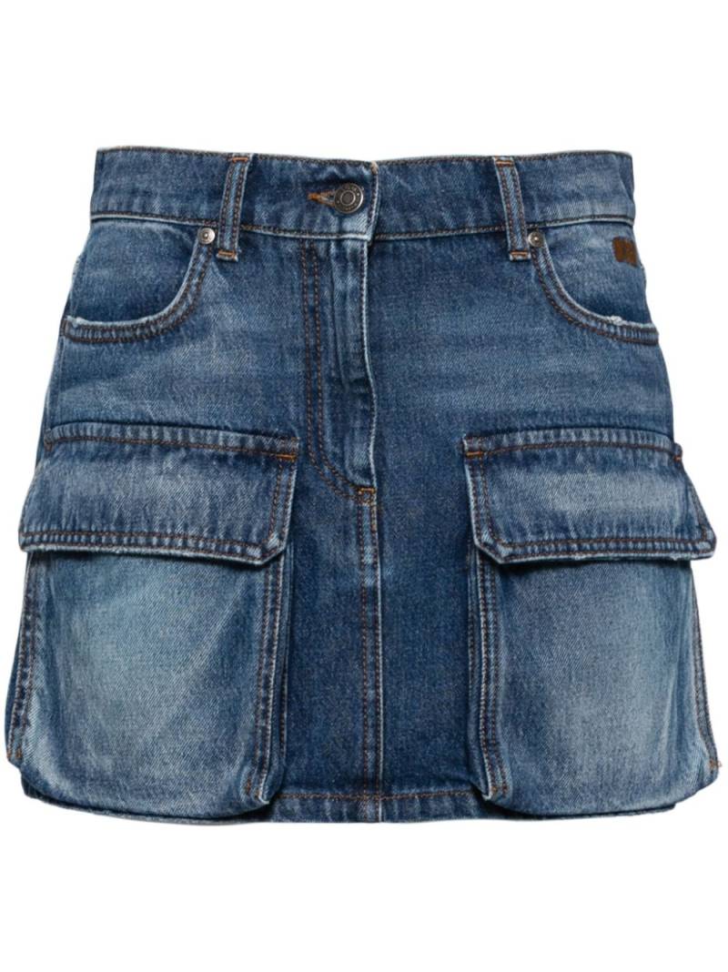 MSGM cargo denim mini skirt - Blue von MSGM