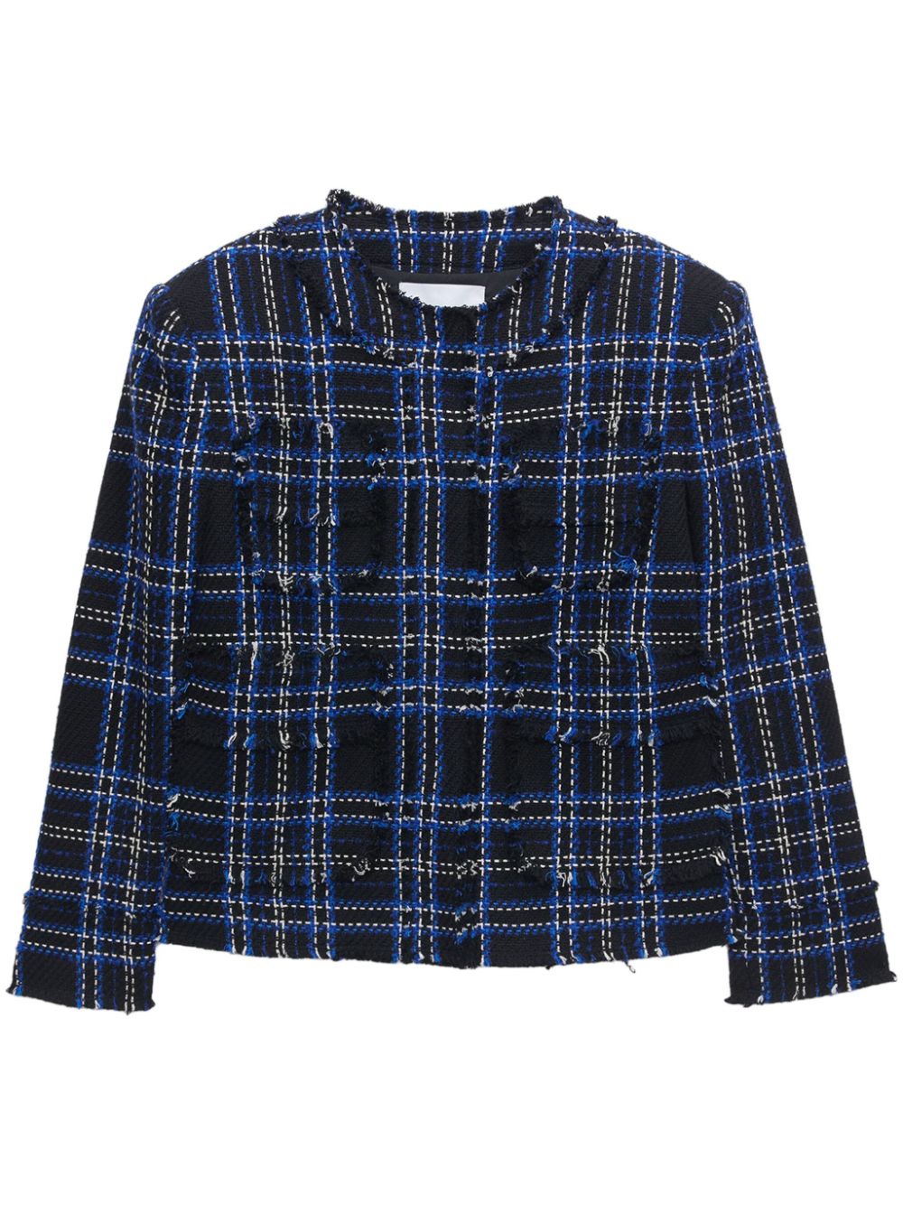 MSGM check tweed jacket - Black von MSGM