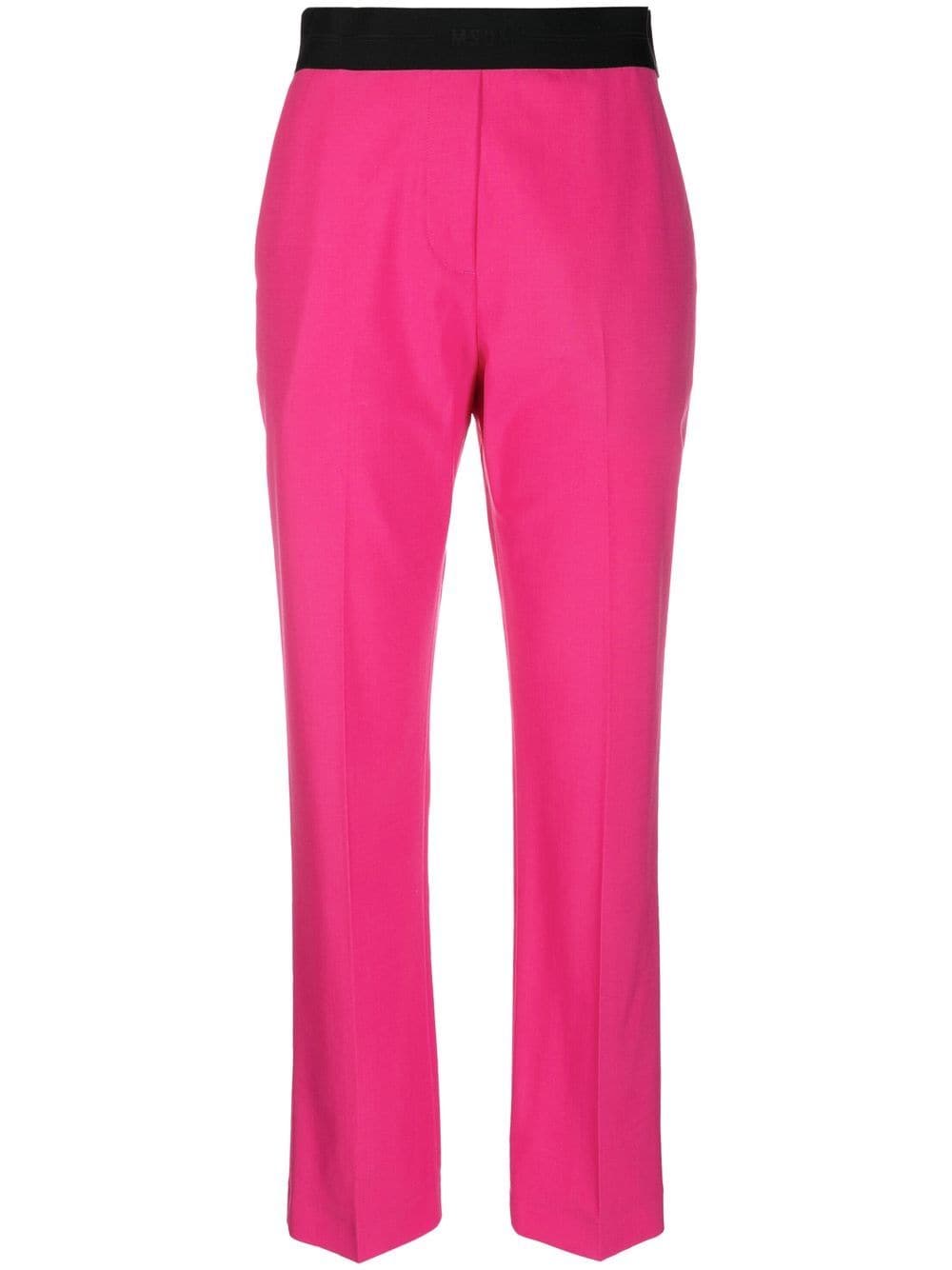 MSGM contrast waistband trousers - Pink von MSGM