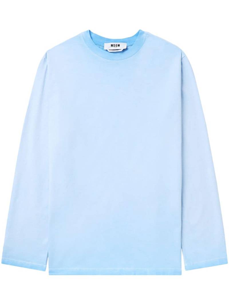 MSGM crew-neck cotton T-shirt - Blue von MSGM