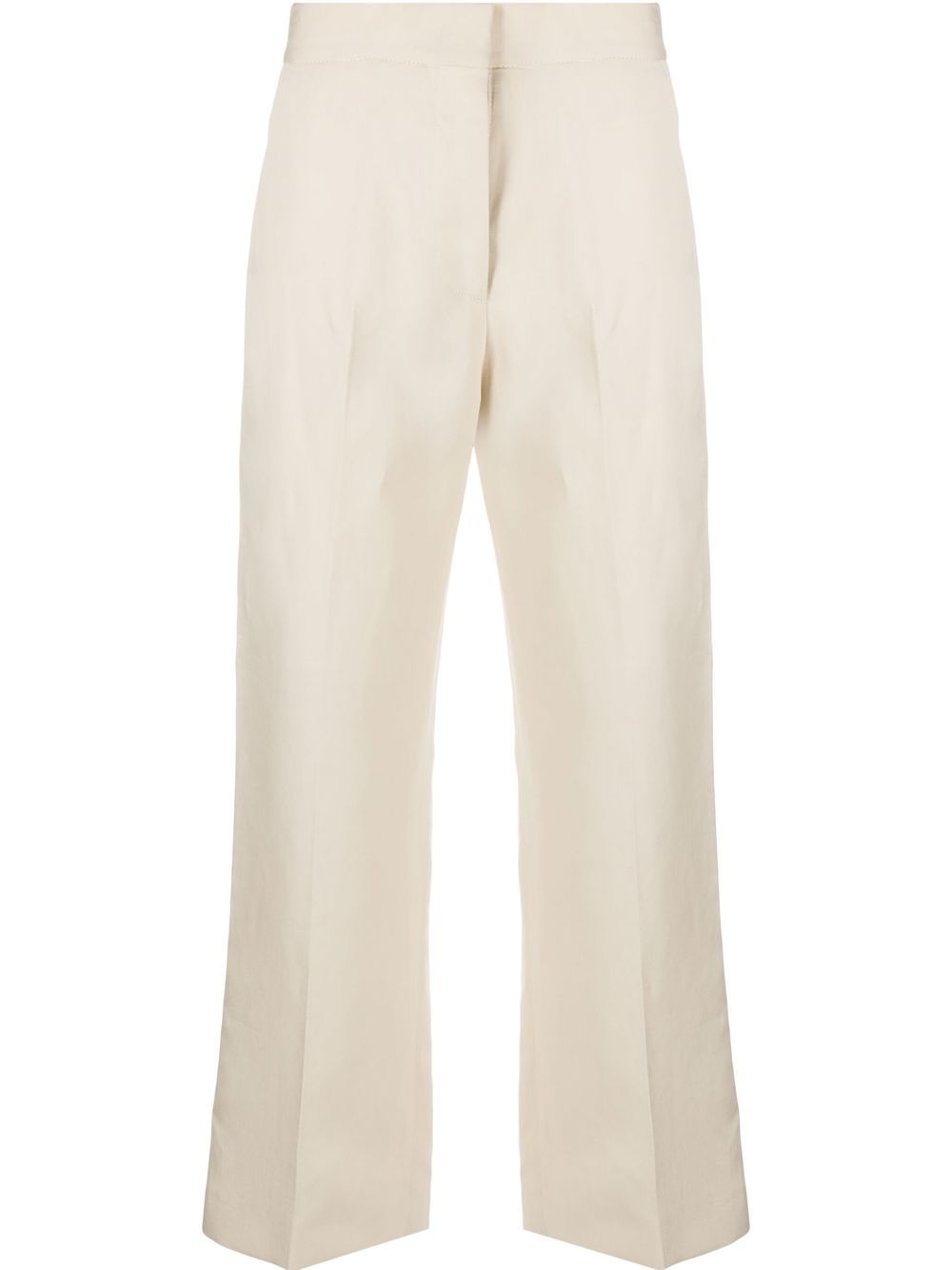 MSGM cropped straight-leg trousers - Neutrals von MSGM