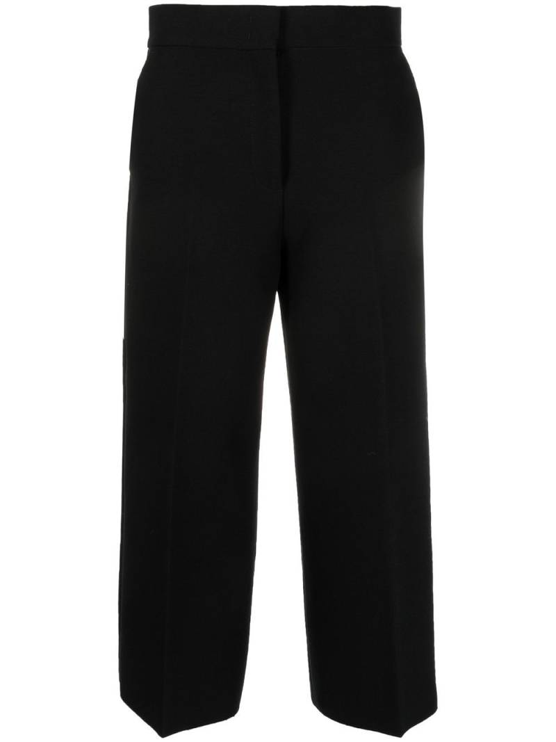 MSGM cropped wide-leg trousers - Black von MSGM