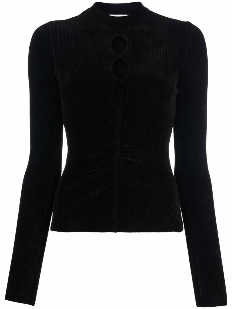 MSGM cut-out detail knitted top - Black von MSGM