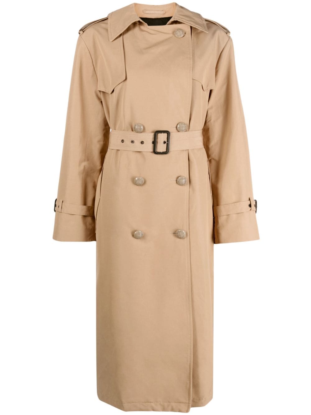 MSGM double-breasted belted trench coat - Neutrals von MSGM