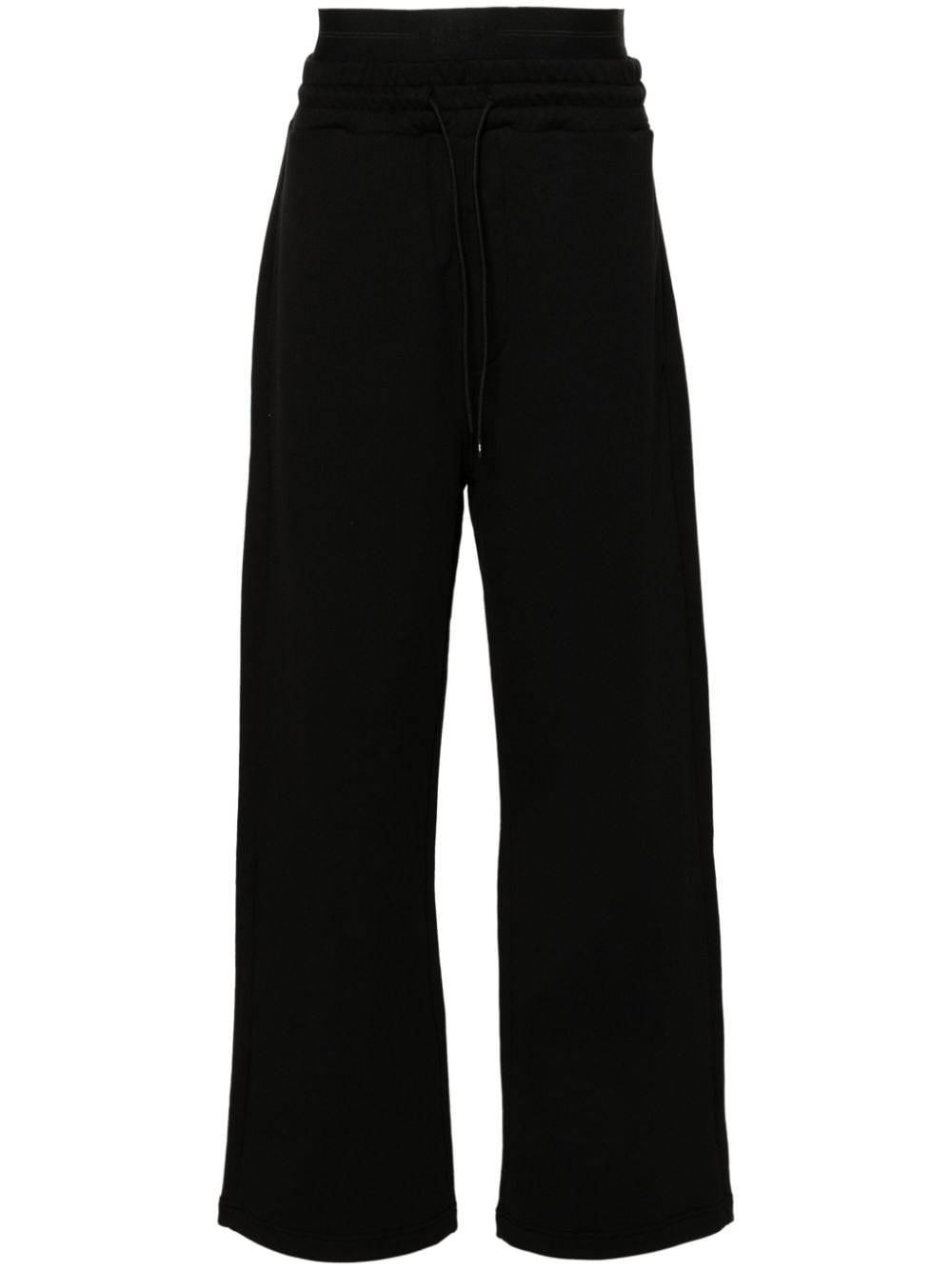 MSGM double-waist cotton track pants - Black von MSGM