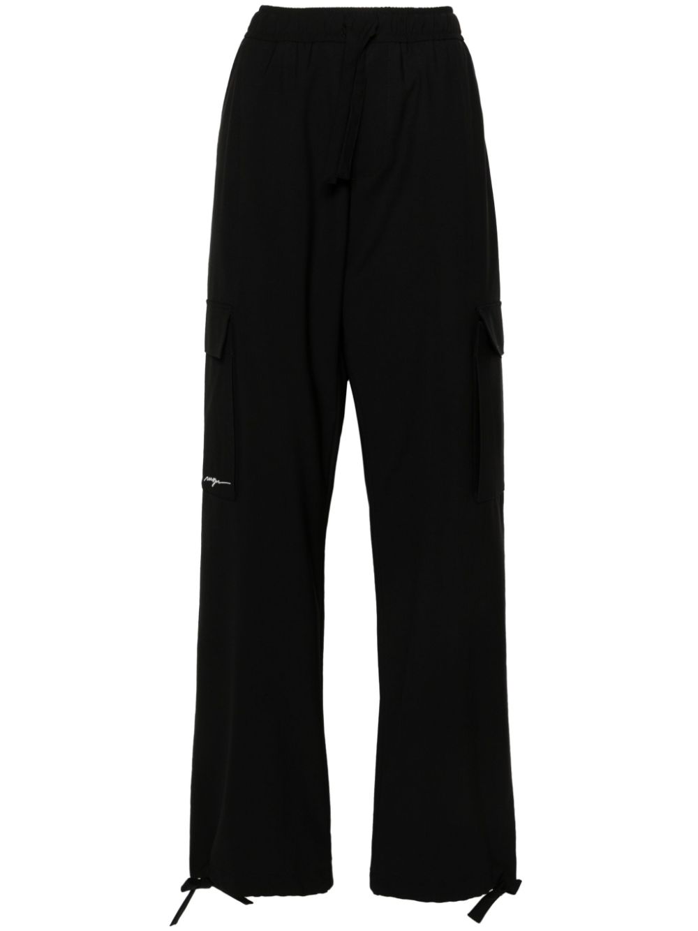 MSGM drawstring cargo trousers - Black von MSGM