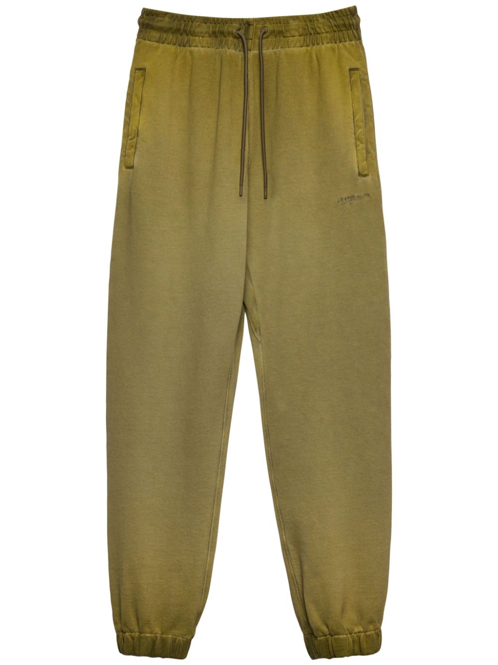 MSGM drawstring straight-leg trousers - Green von MSGM