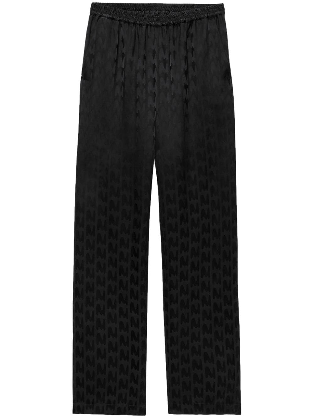 MSGM elasticated-waist straight-leg trousers - Black von MSGM