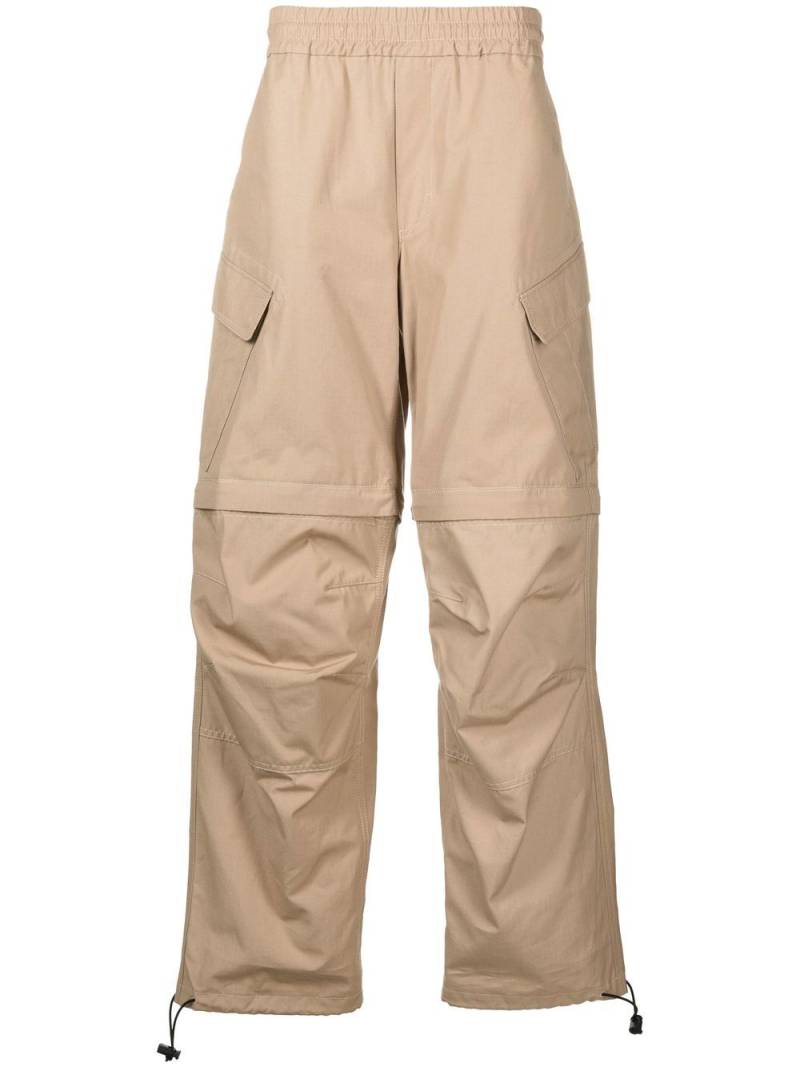 MSGM elasticated wide-leg trousers - Neutrals von MSGM