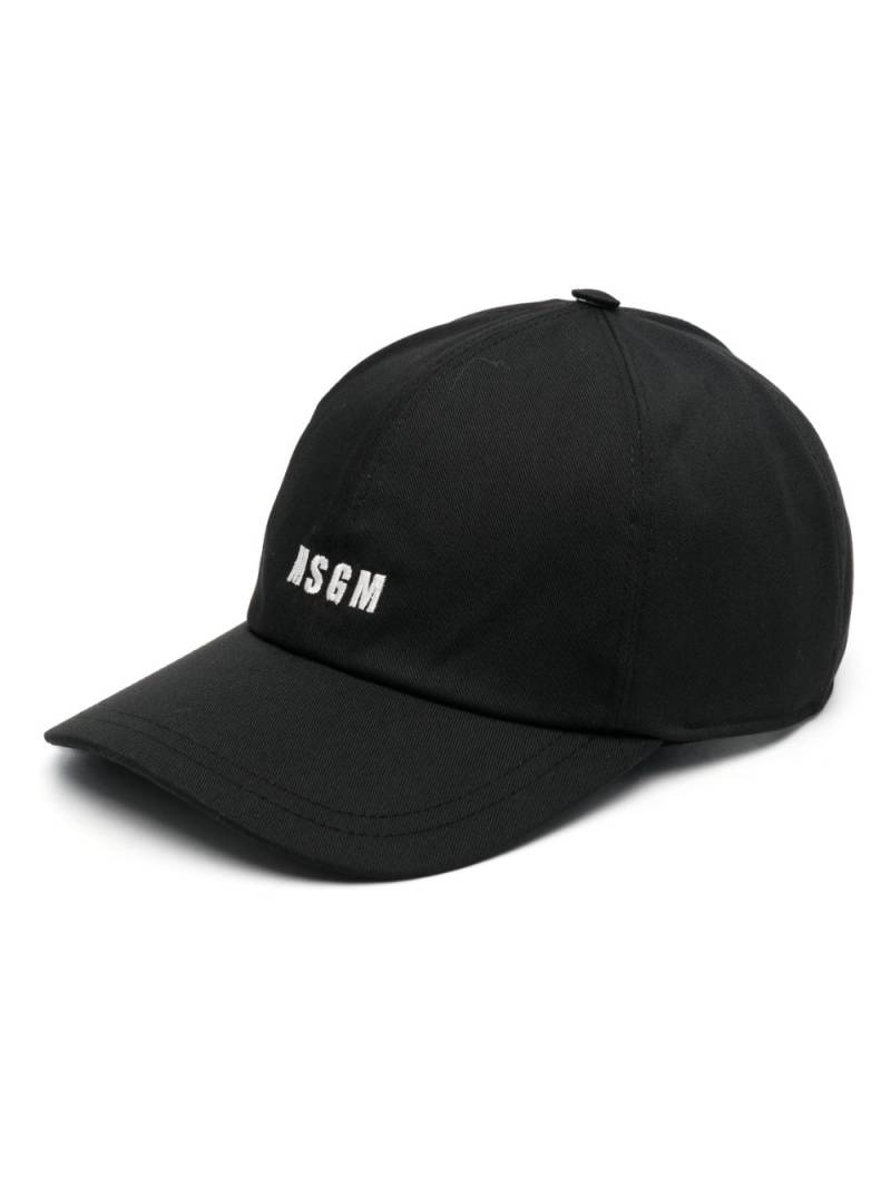 MSGM embroidered-logo cotton baseball cap - Black von MSGM