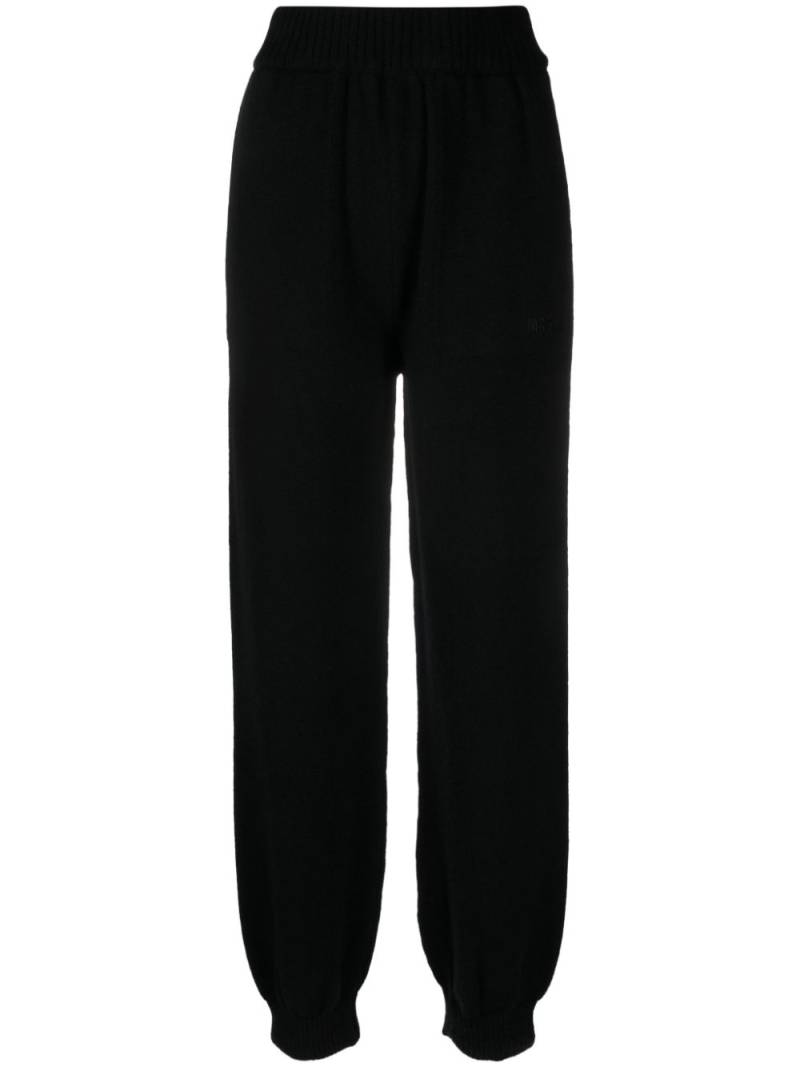 MSGM embroidered-logo track trousers - Black von MSGM