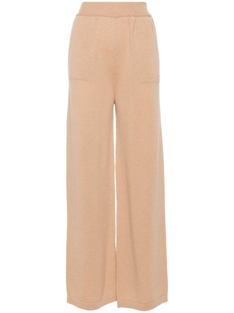 MSGM embroidered-logo trousers - Neutrals von MSGM