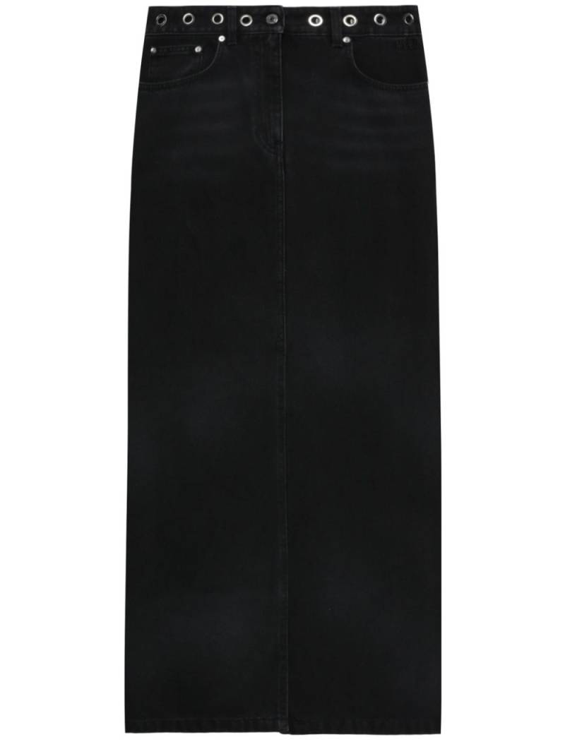 MSGM eyelet-detailing mid skirt - Black von MSGM