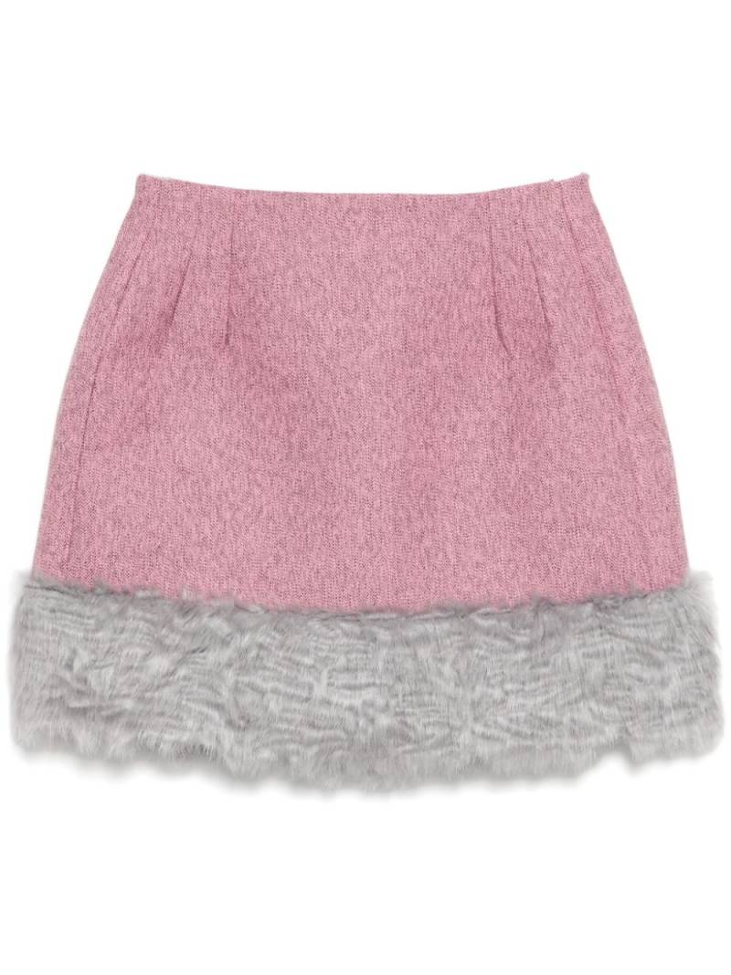 MSGM faux-fur skirt - Pink von MSGM