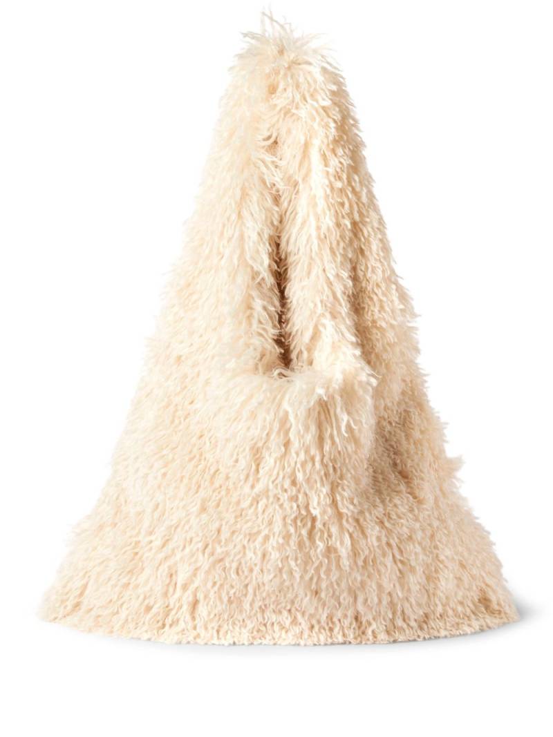 MSGM faux-fur tote bag - Neutrals von MSGM