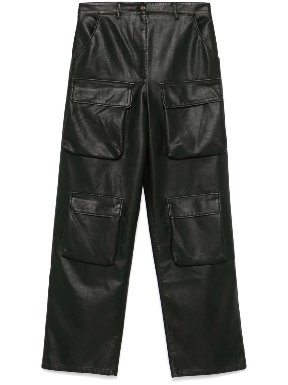 MSGM faux-leather cargo pants - Black von MSGM