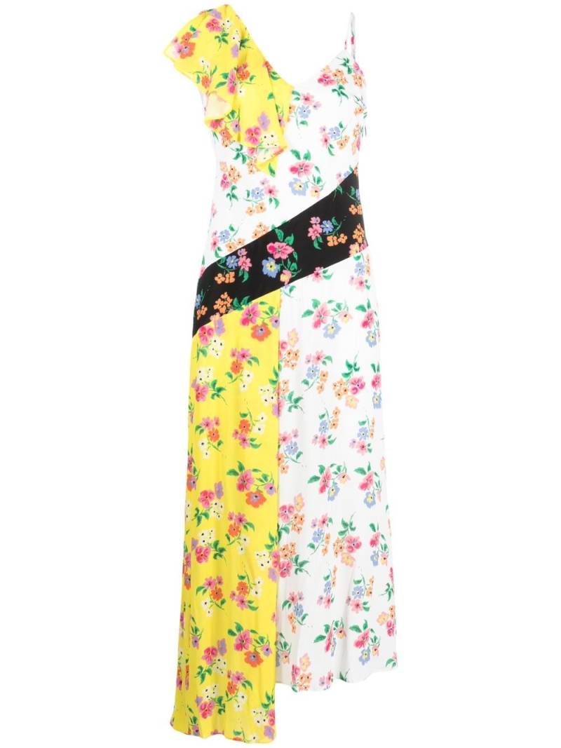 MSGM floral print midi dress - White von MSGM