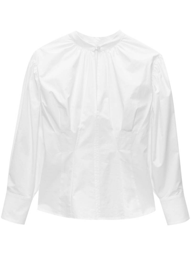 MSGM gathered long-sleeve blouse - White von MSGM