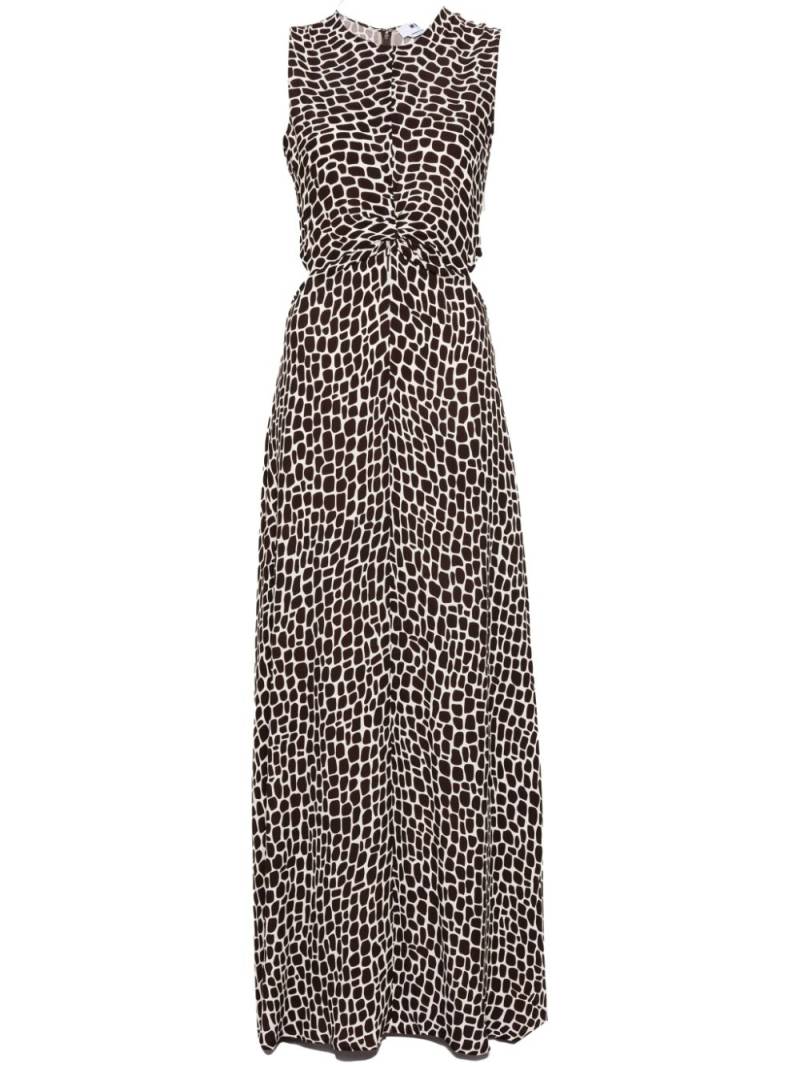 MSGM giraffe-print maxi dress - Brown von MSGM