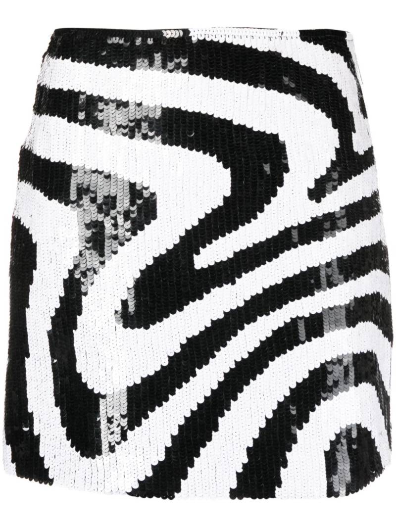 MSGM graphic-pattern sequin miniskirt - Black von MSGM