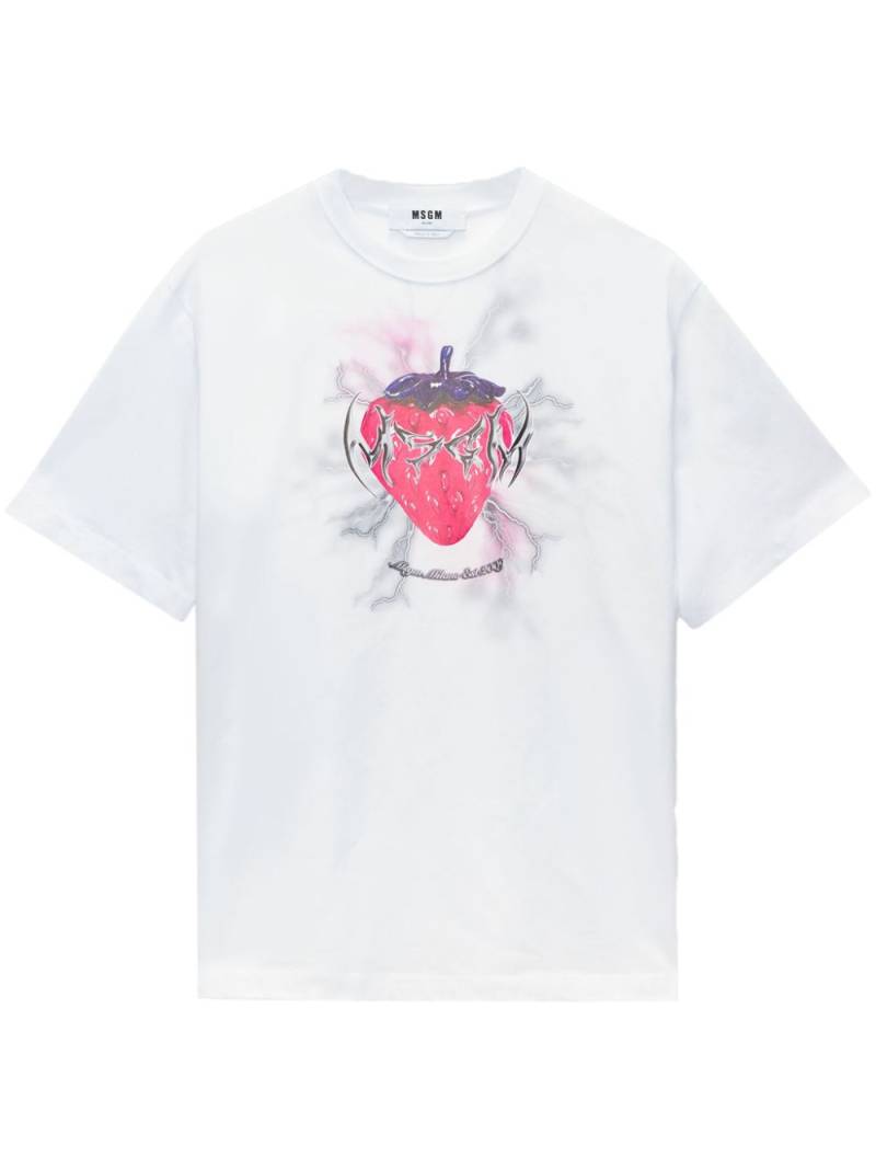 MSGM graphic-print crew-neck T-shirt - White von MSGM