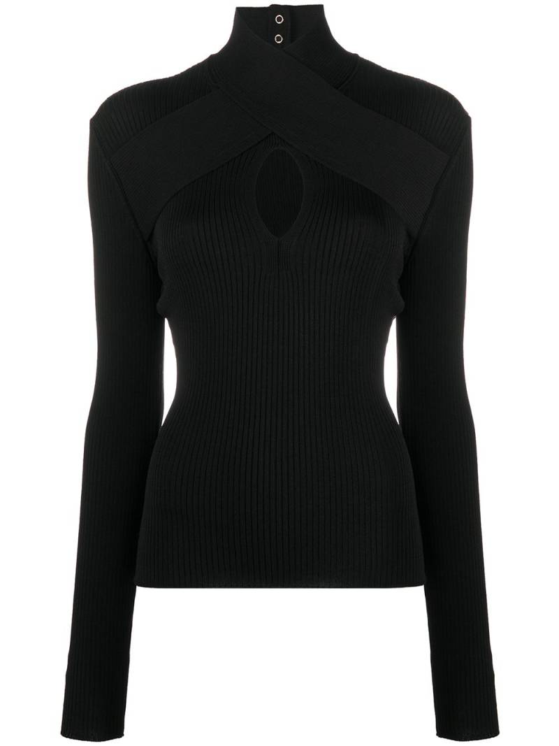 MSGM high neck knitted top - Black von MSGM