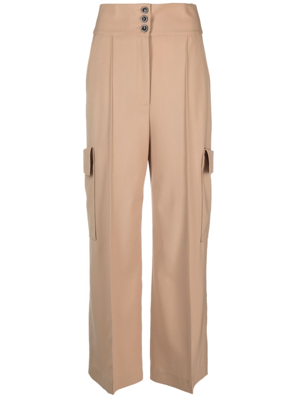 MSGM high-waisted cargo pants - Neutrals von MSGM