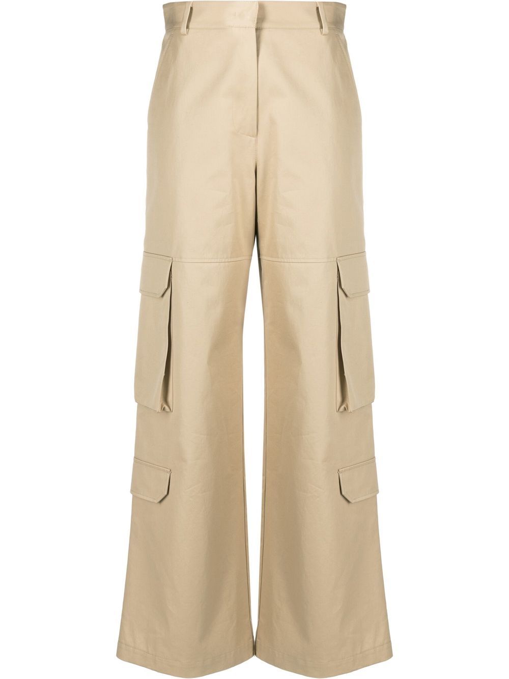 MSGM high-waisted cargo trousers - Neutrals von MSGM